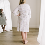 Stretchy Knit Mom Robe | Meadow Floral