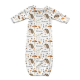 Personalized Newborn Gown | Hedgehog Forest