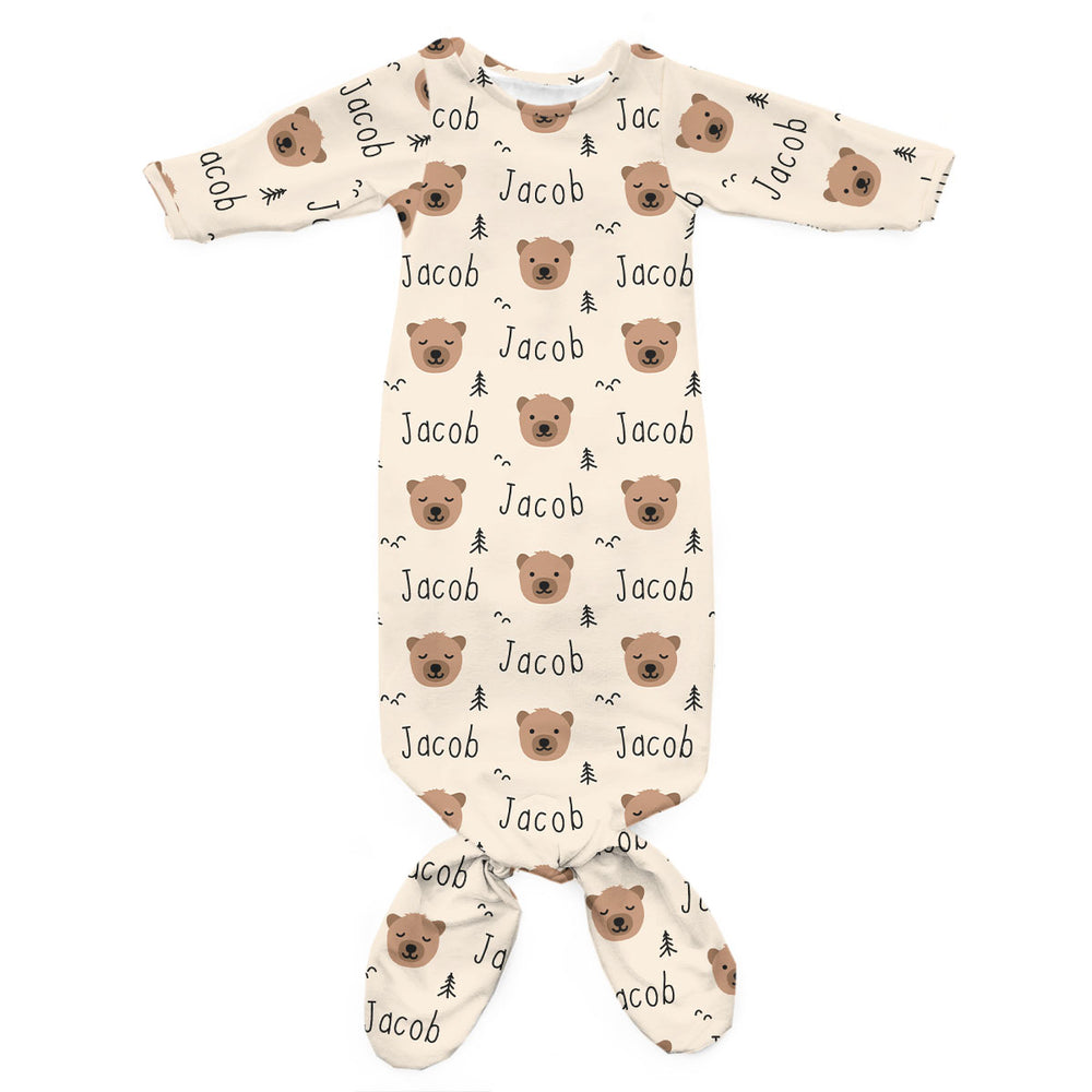 Personalized Newborn Gown | Bear Necessities