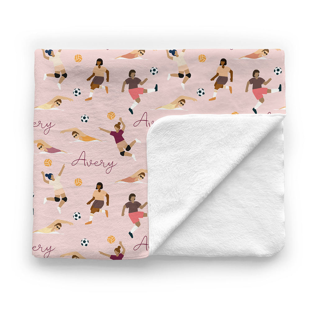 Personalized Minky Blanket MVP Audrey & Bear