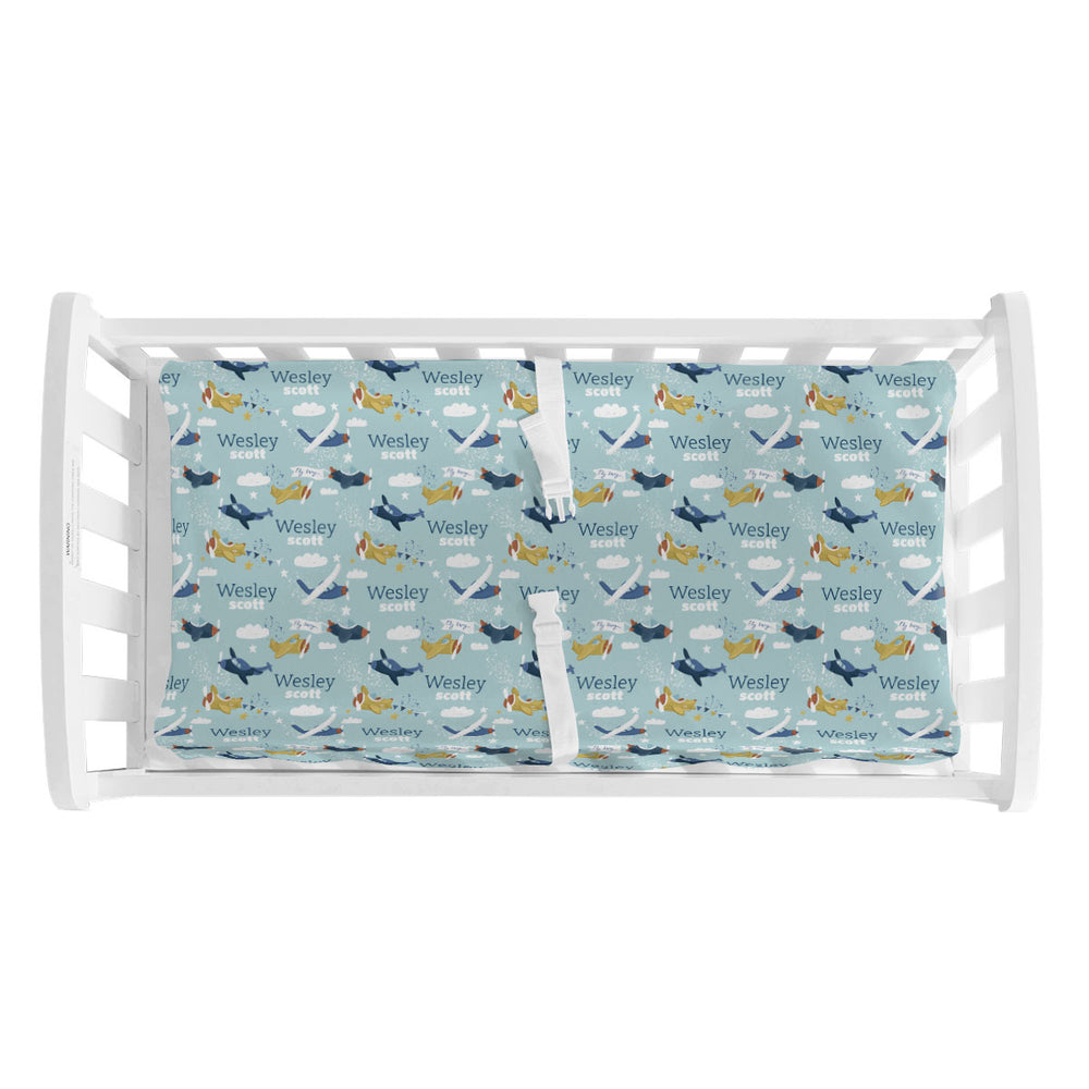 Personalized Changing Pad Cover | Fly High
