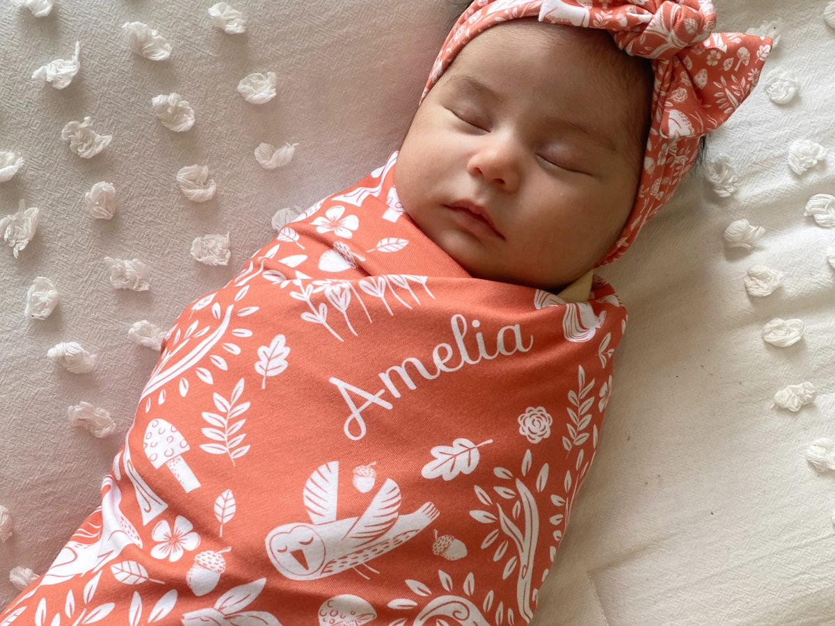 Personalized Pillowcases in  our new woodland collection in primary tones with a whimsical feel