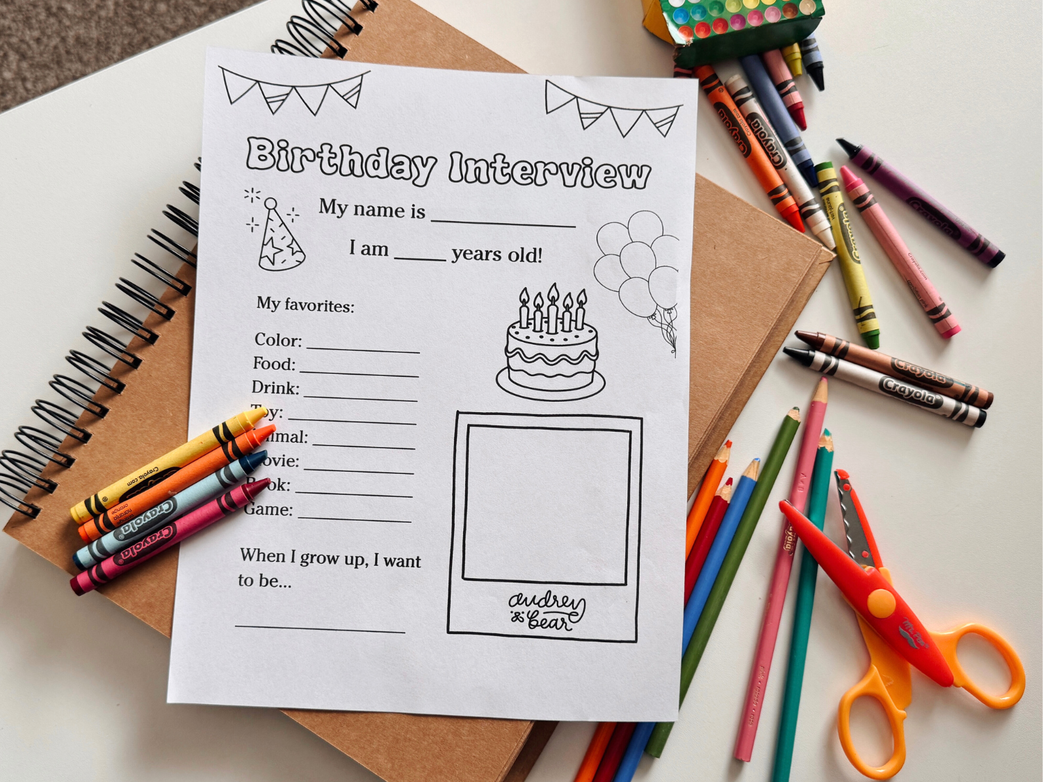 A New Birthday Tradition: Free Kids’ Birthday Interview Coloring Sheet 🎉