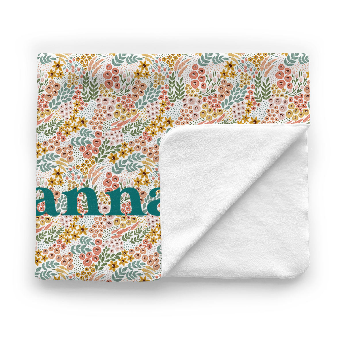 Personalized Minky  Blanket | Whimsy Floral