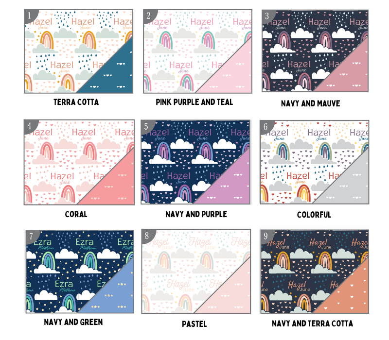 a bunch of different patterns with different colors