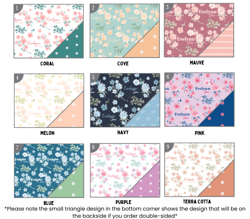 a bunch of different colored papers with flowers on them