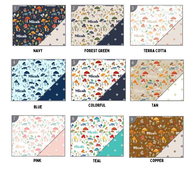 a variety of different patterns and colors