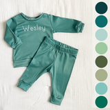 Personalized Cloudwear {Kid Loungewear} | Greens