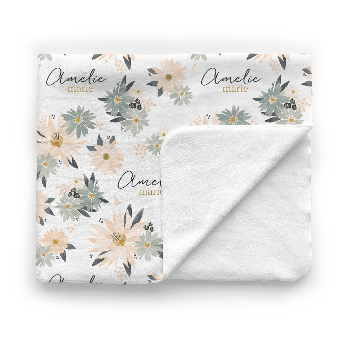 Personalized Baby Minky Blanket | Blooming Spring
