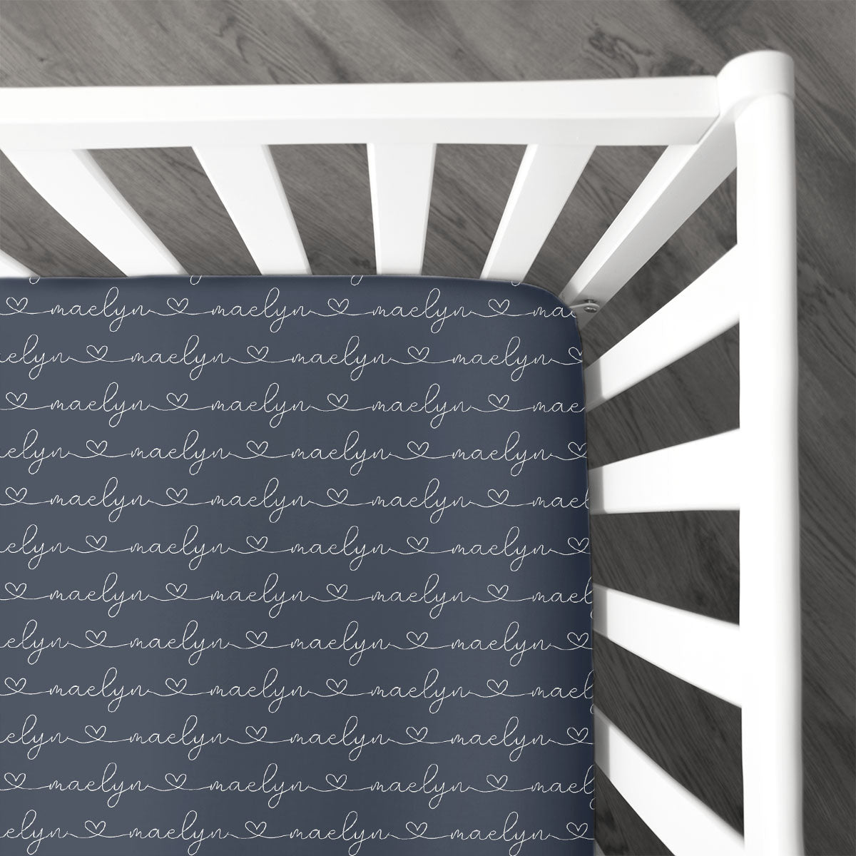 Personalized Crib Sheet | Blueberry Blossoms