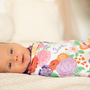 Personalized Swaddle Blanket | Bursting Blooms