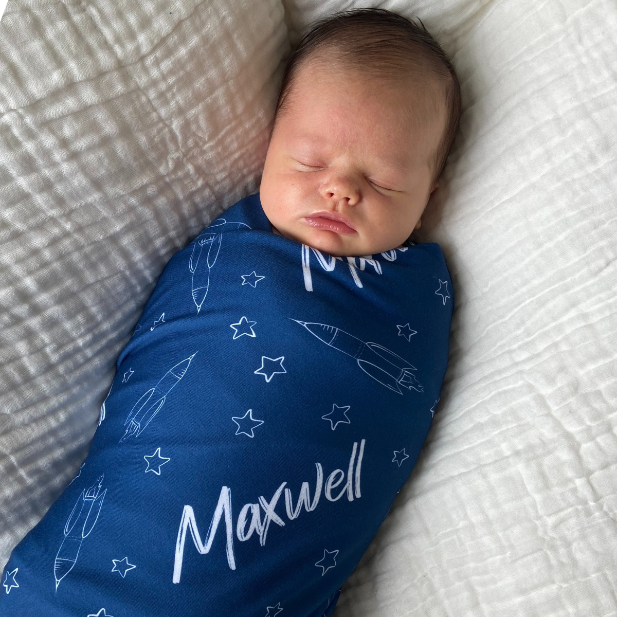 Personalized Swaddle Blanket | Blast Off
