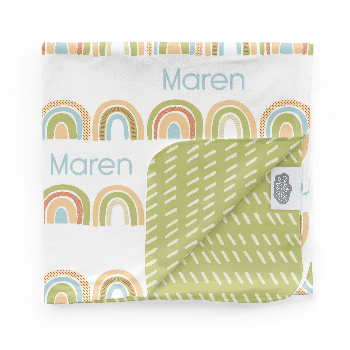 Personalized Swaddle Blanket | Brilliant Rainbow