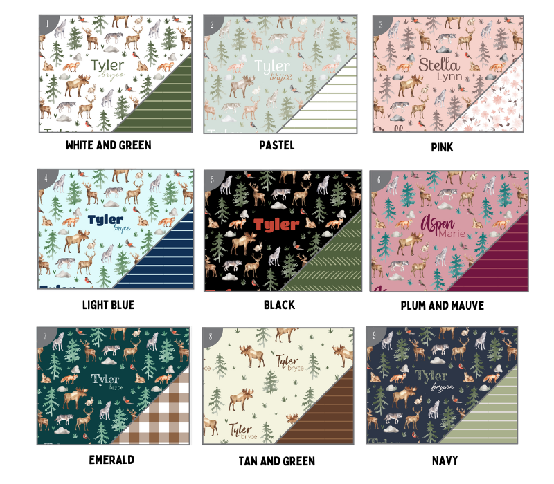 a bunch of different patterns of fabric