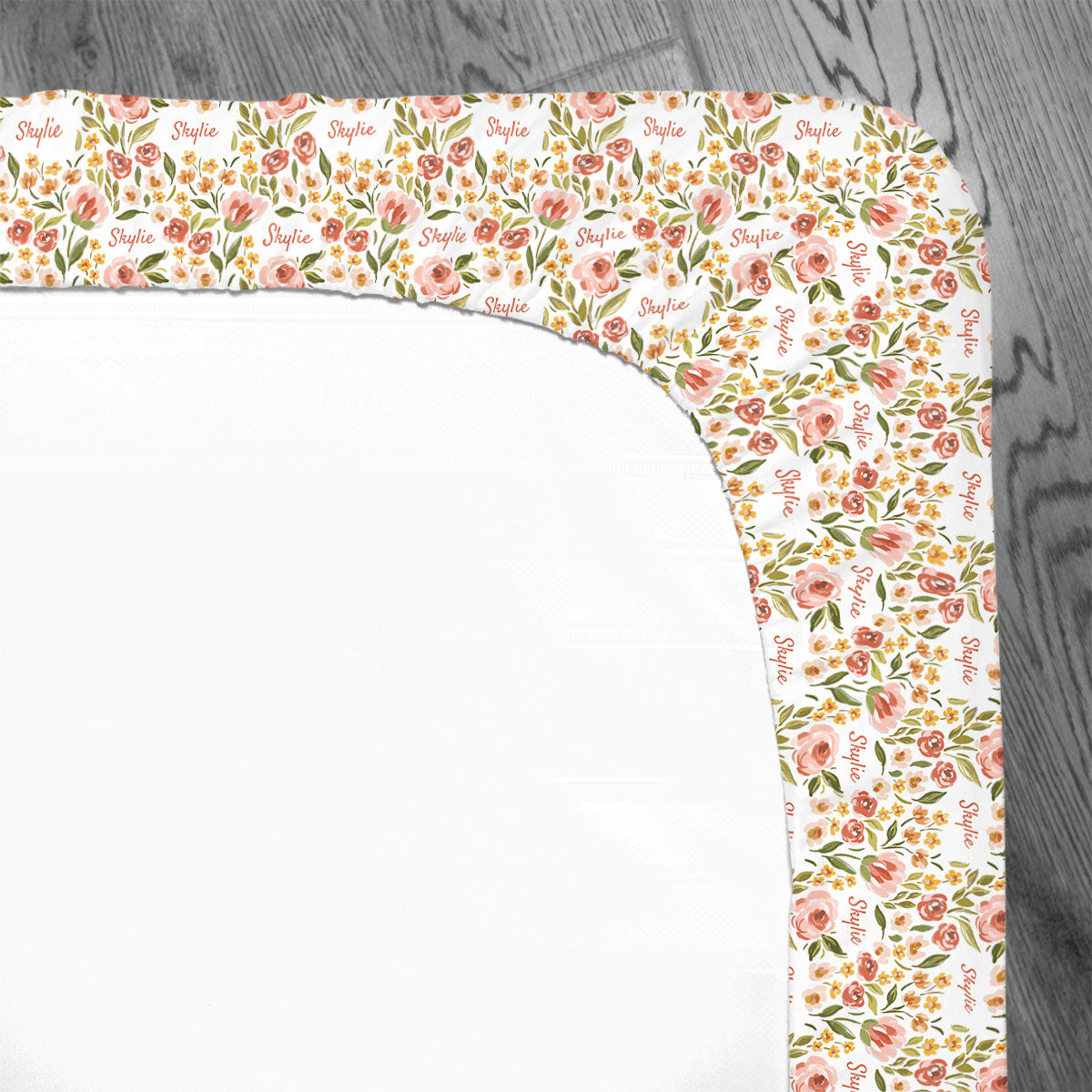 Personalized Crib Sheet | Spring Tulip