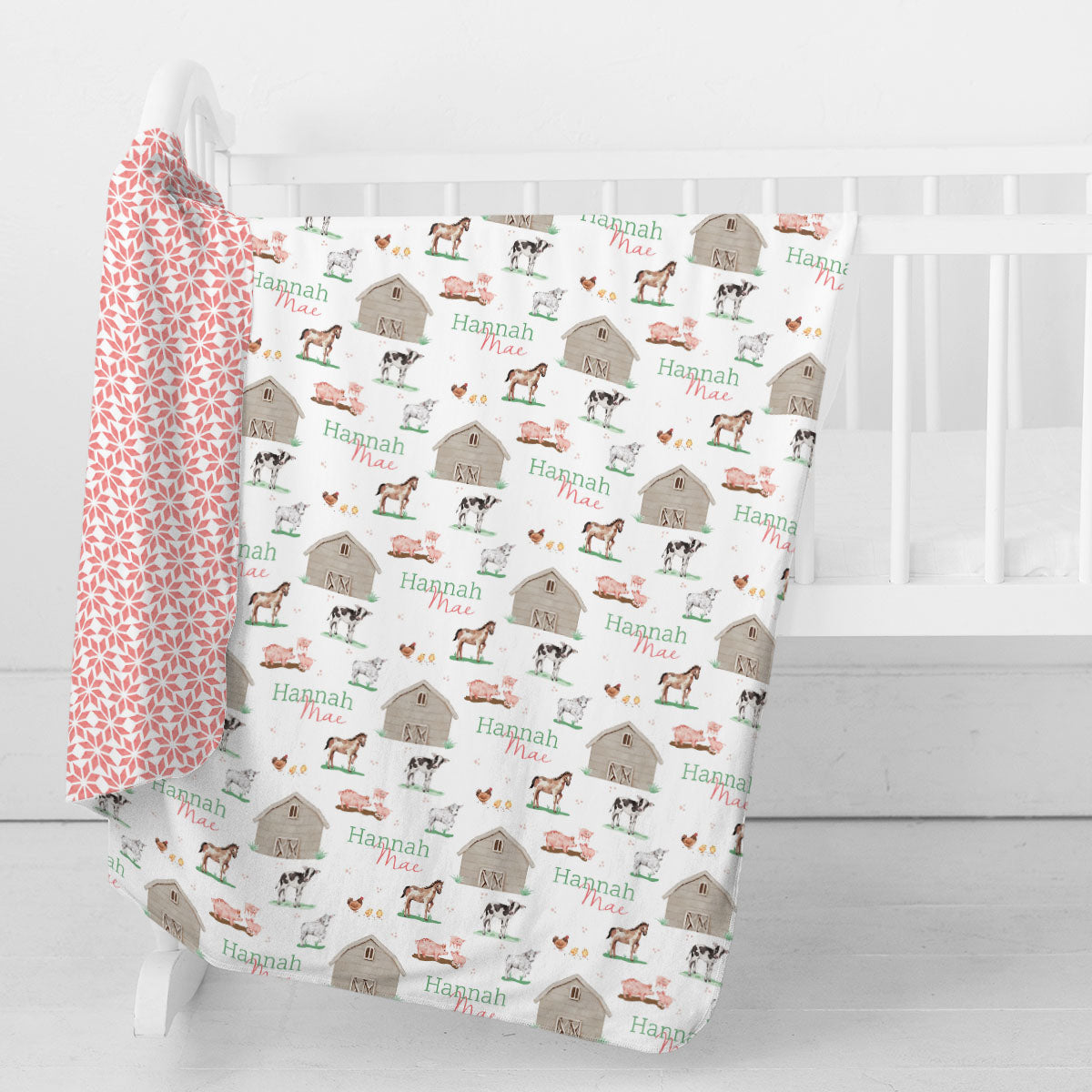 Personalized Swaddle Blanket | Baby Animal Days
