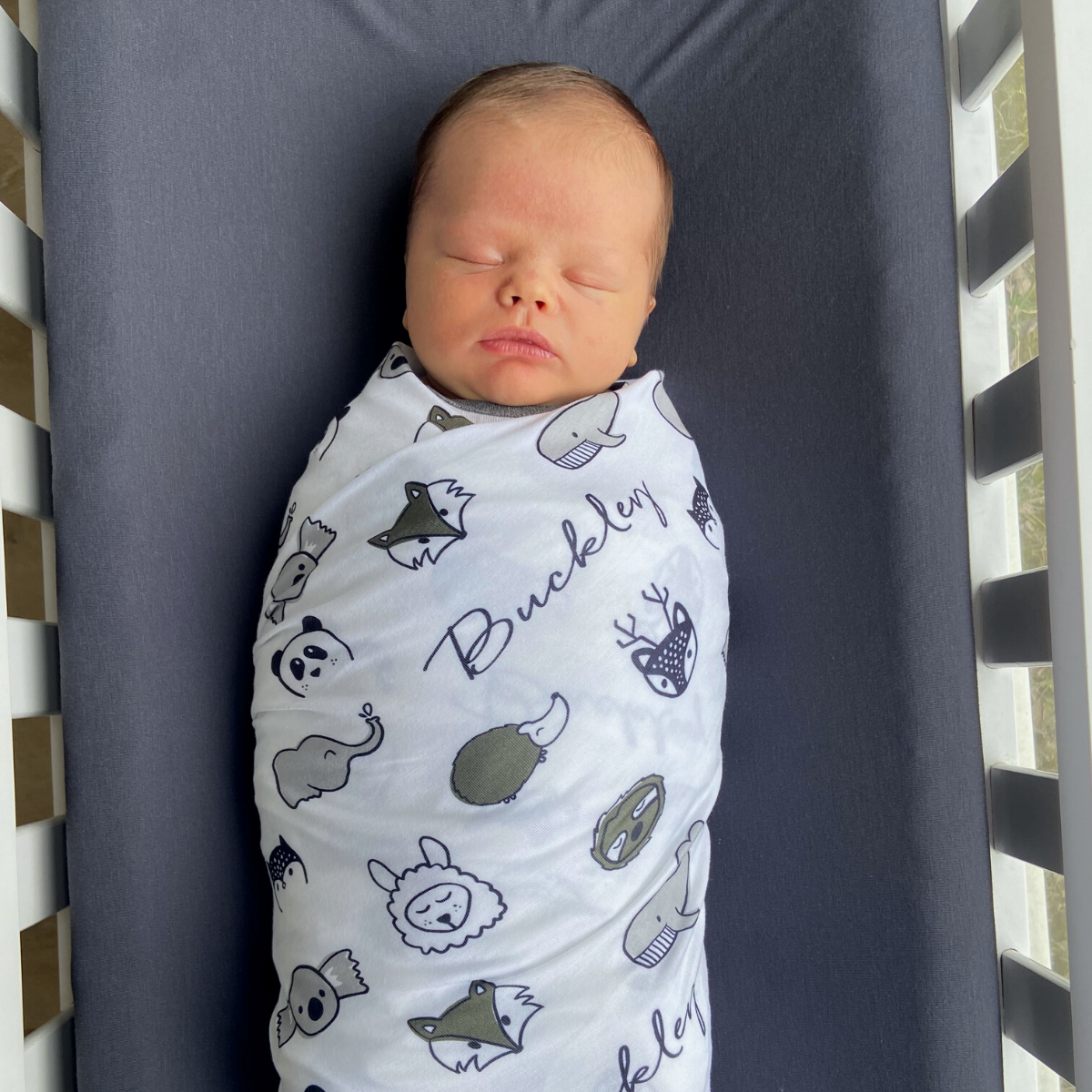 Personalized Swaddle Blanket | Cuddly Critters