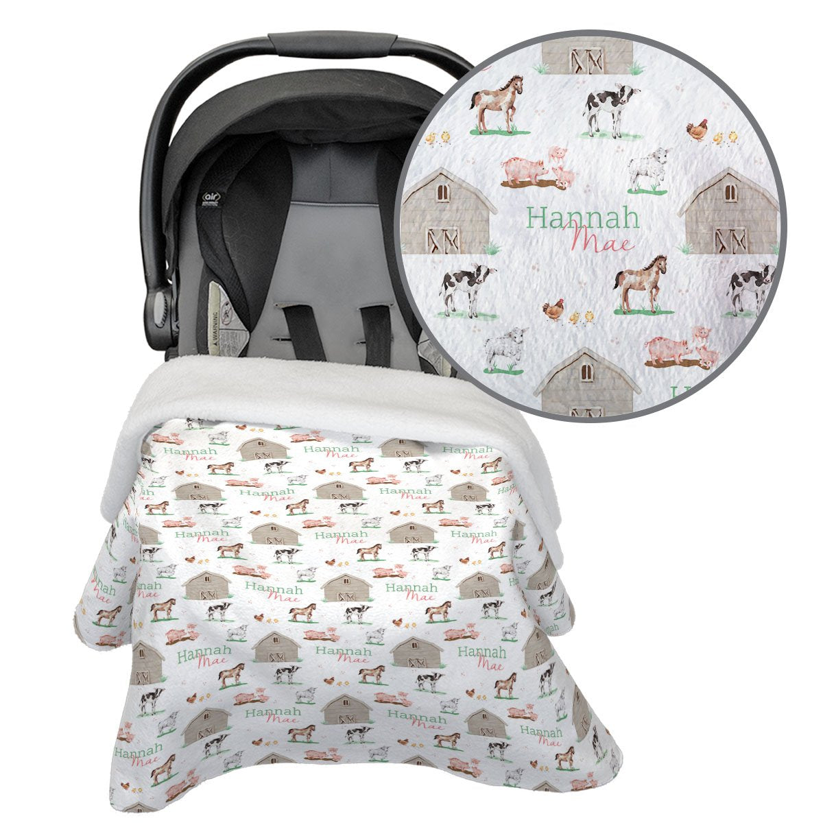 Personalized Baby Minky Blanket | Baby Animal Days
