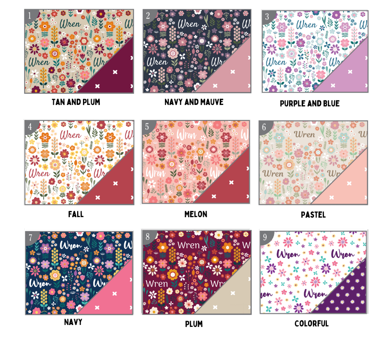 a bunch of different patterns of fabric