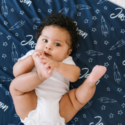 Personalized Swaddle Blanket | Blast Off