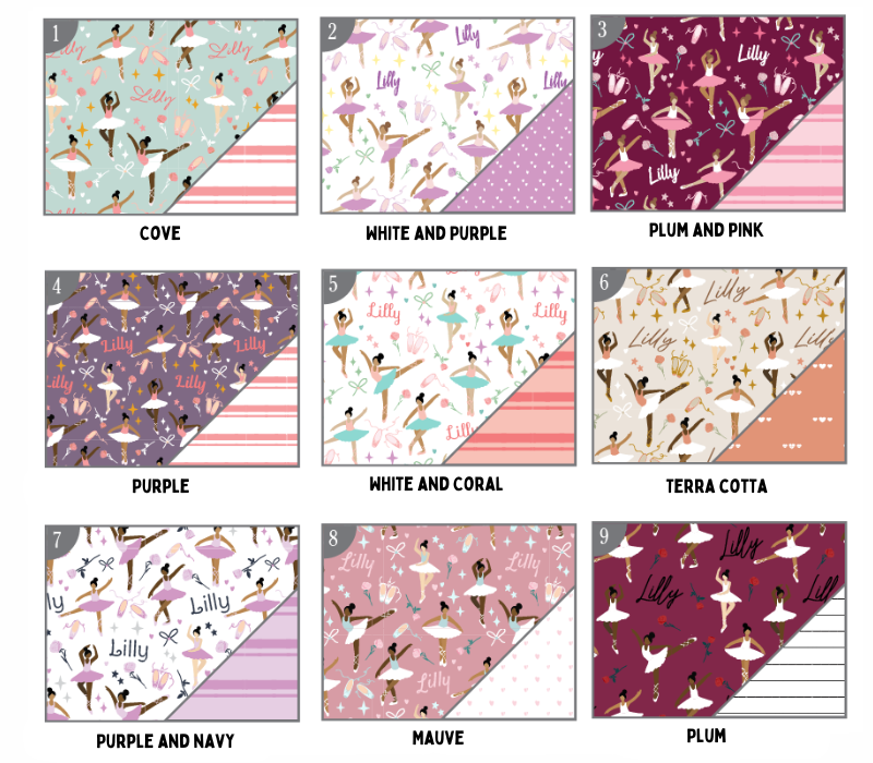 a sheet of paper with different designs on it