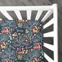 Personalized Crib Sheet | Midnight Meadow