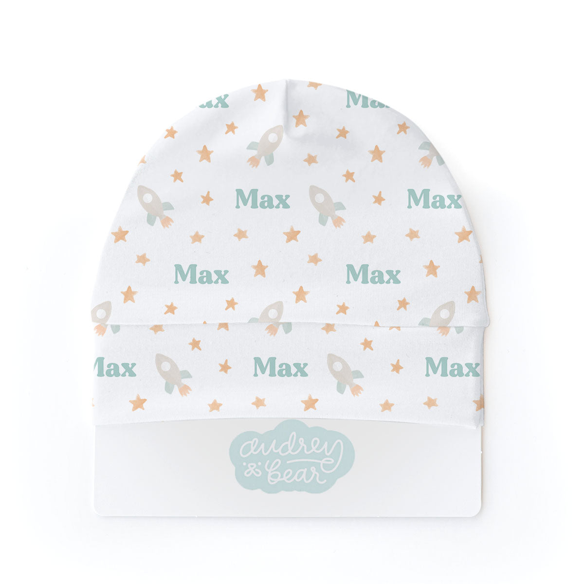 Personalized  Swaddle & Hat Set | Bright Rockets