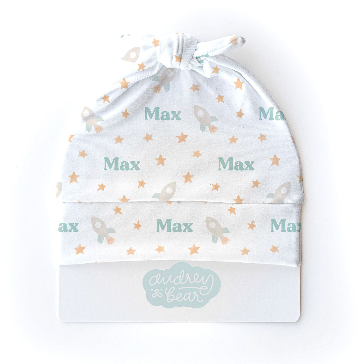 Personalized  Swaddle & Hat Set | Bright Rockets