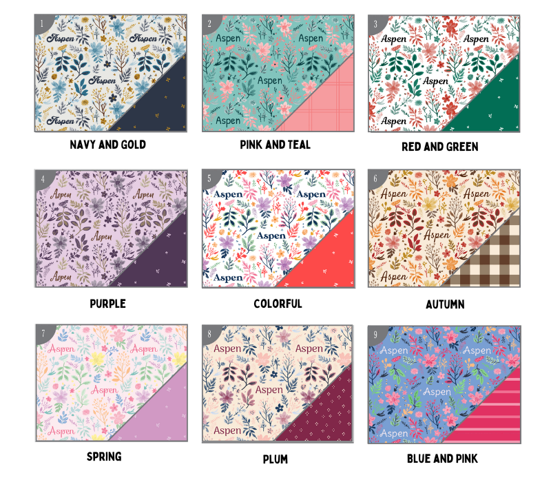 a bunch of different patterns and colors of fabric