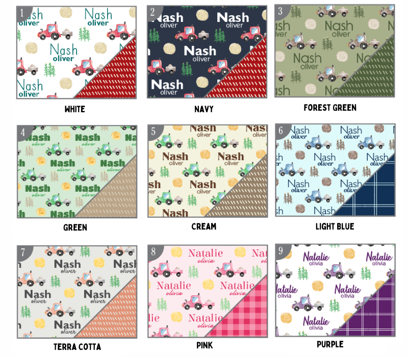 a bunch of different patterns of fabric