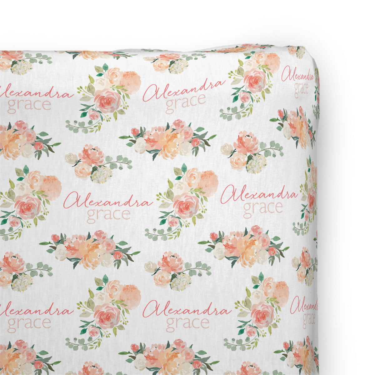 Personalized Changing Pad Cover | Springtime Floral
