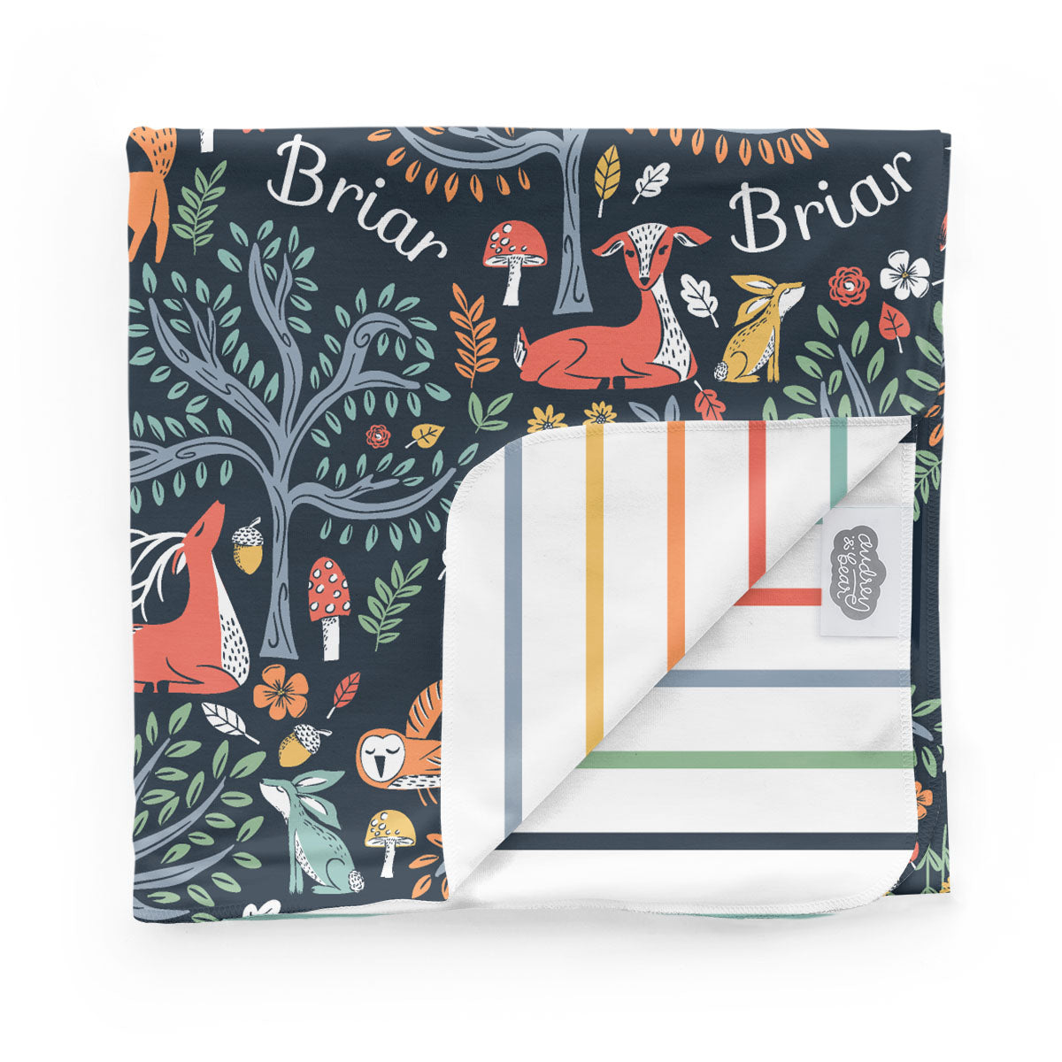 Personalized Swaddle Blanket | Midnight Meadow