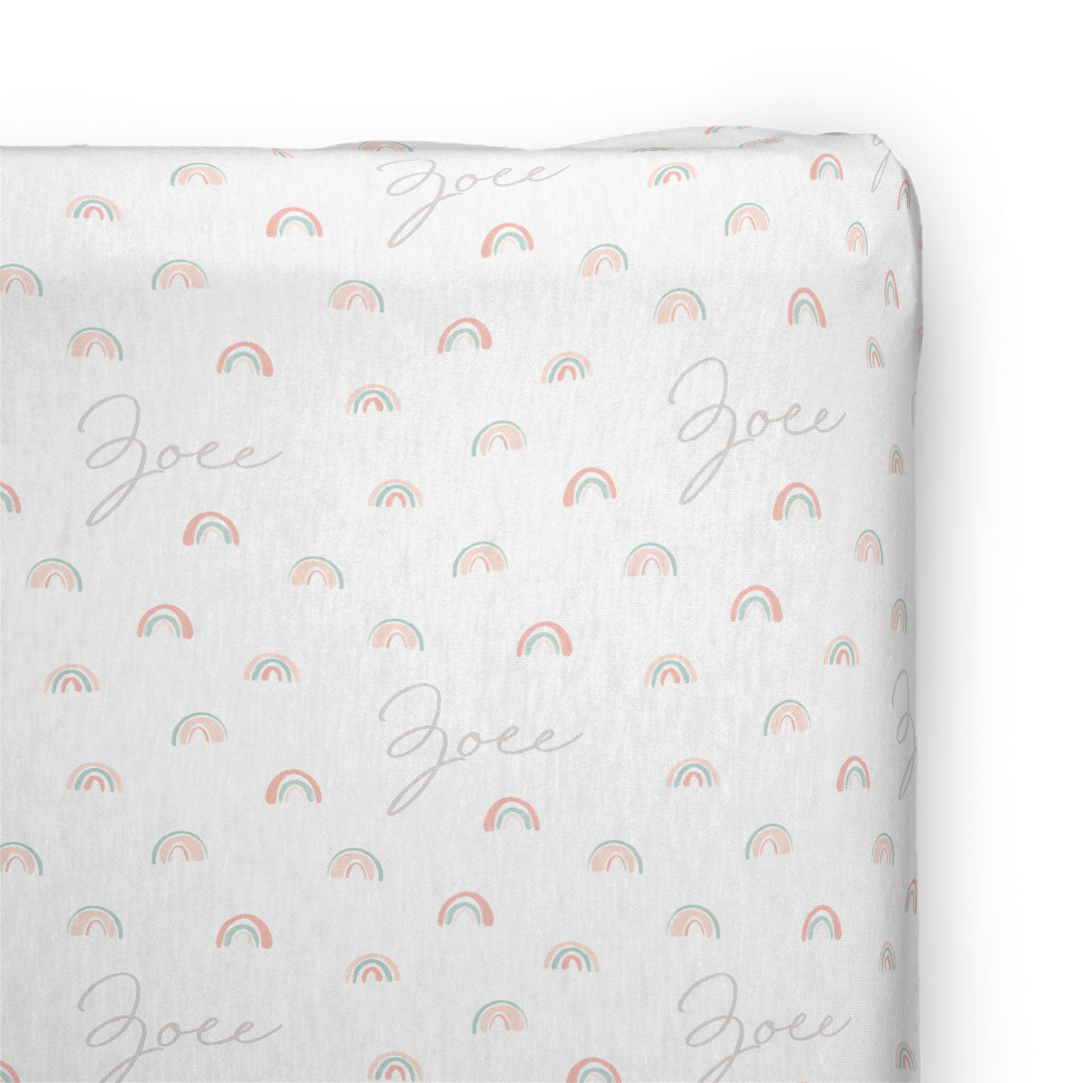 Personalized Changing Pad Cover | Pastel Rainbows
