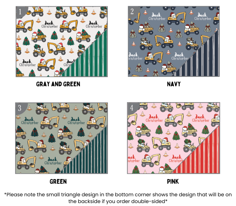 Personalized Crib Sheet | Christmas Construction