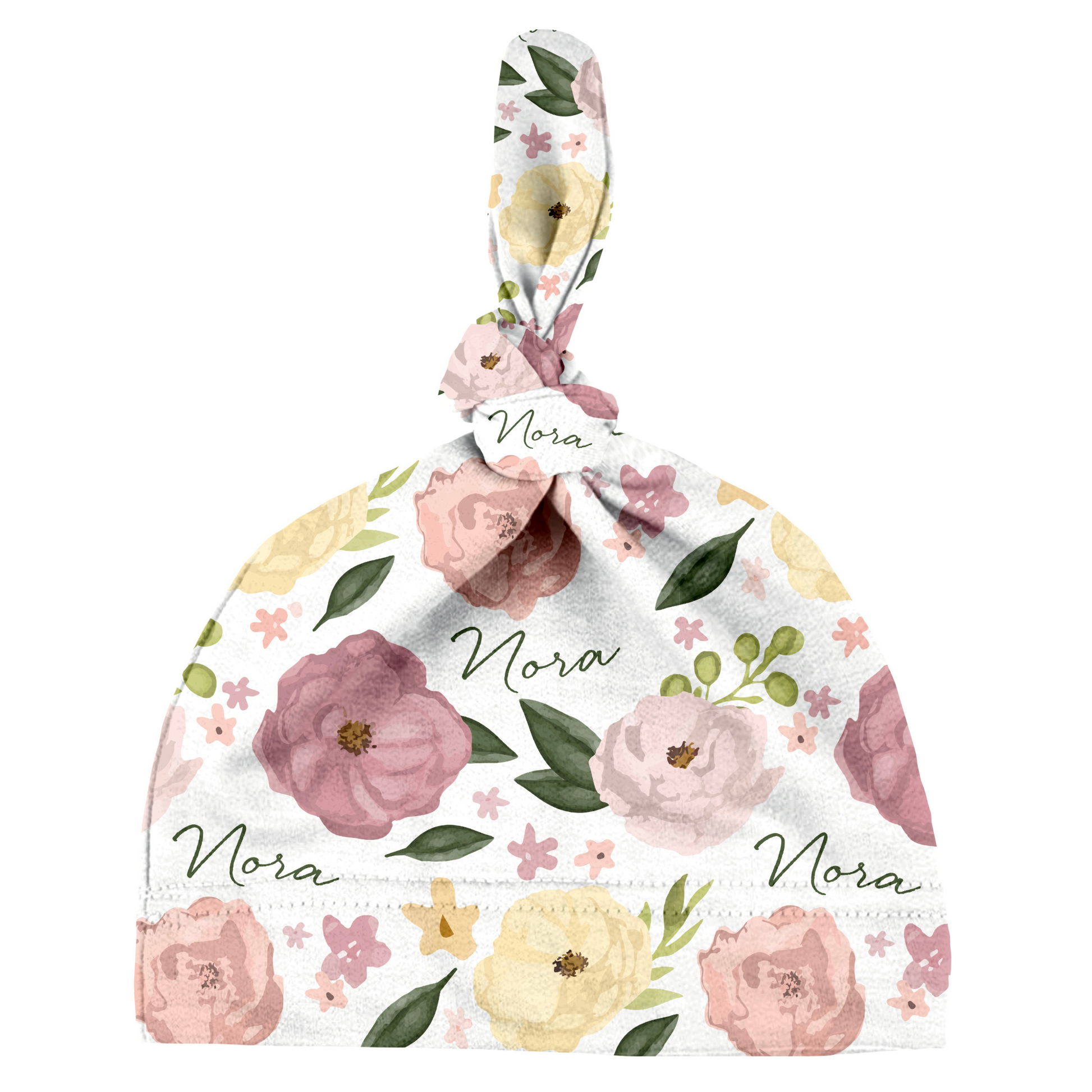 Personalized  Swaddle & Hat Set | Bella Flora