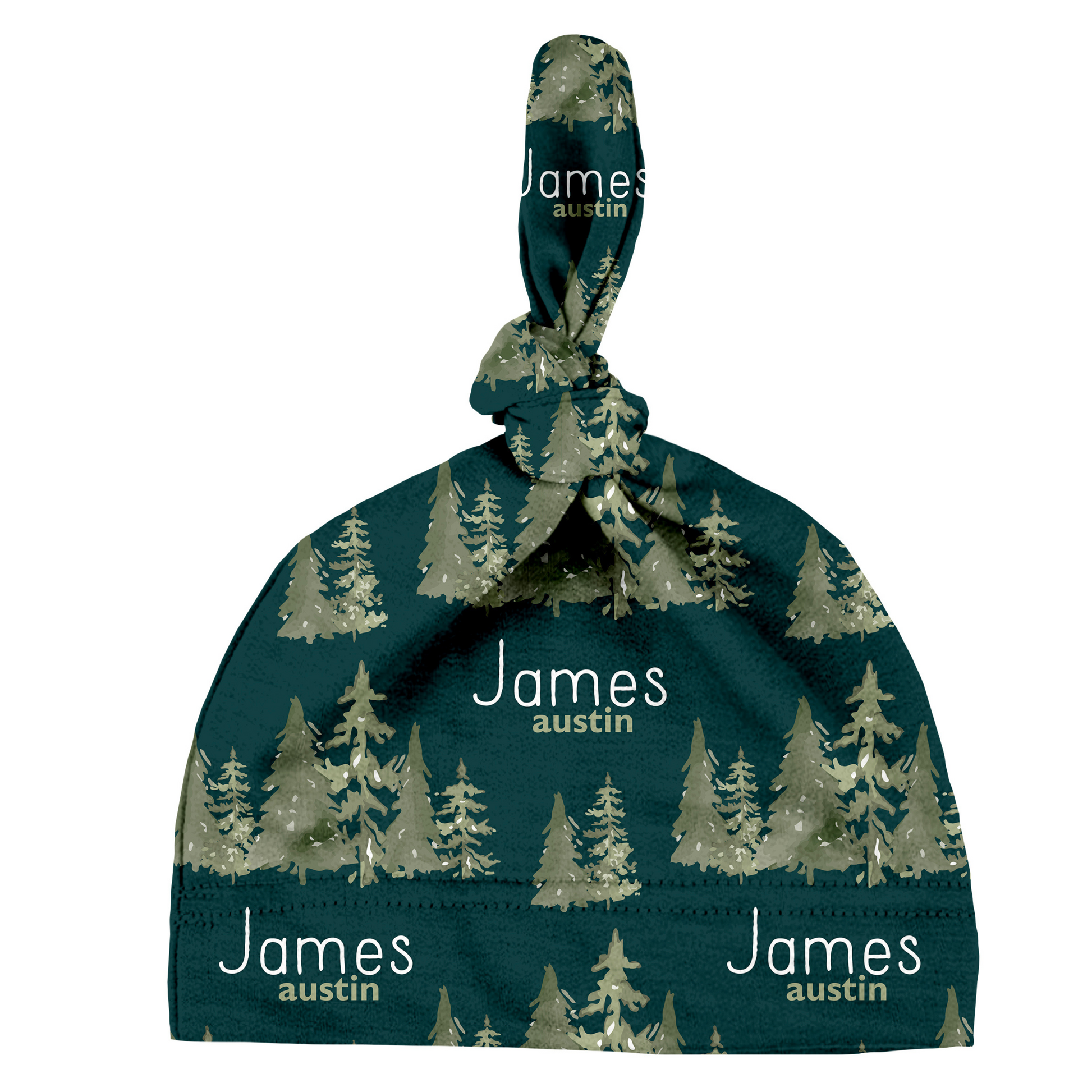 Personalized  Swaddle & Hat Set | Ancient Woodland