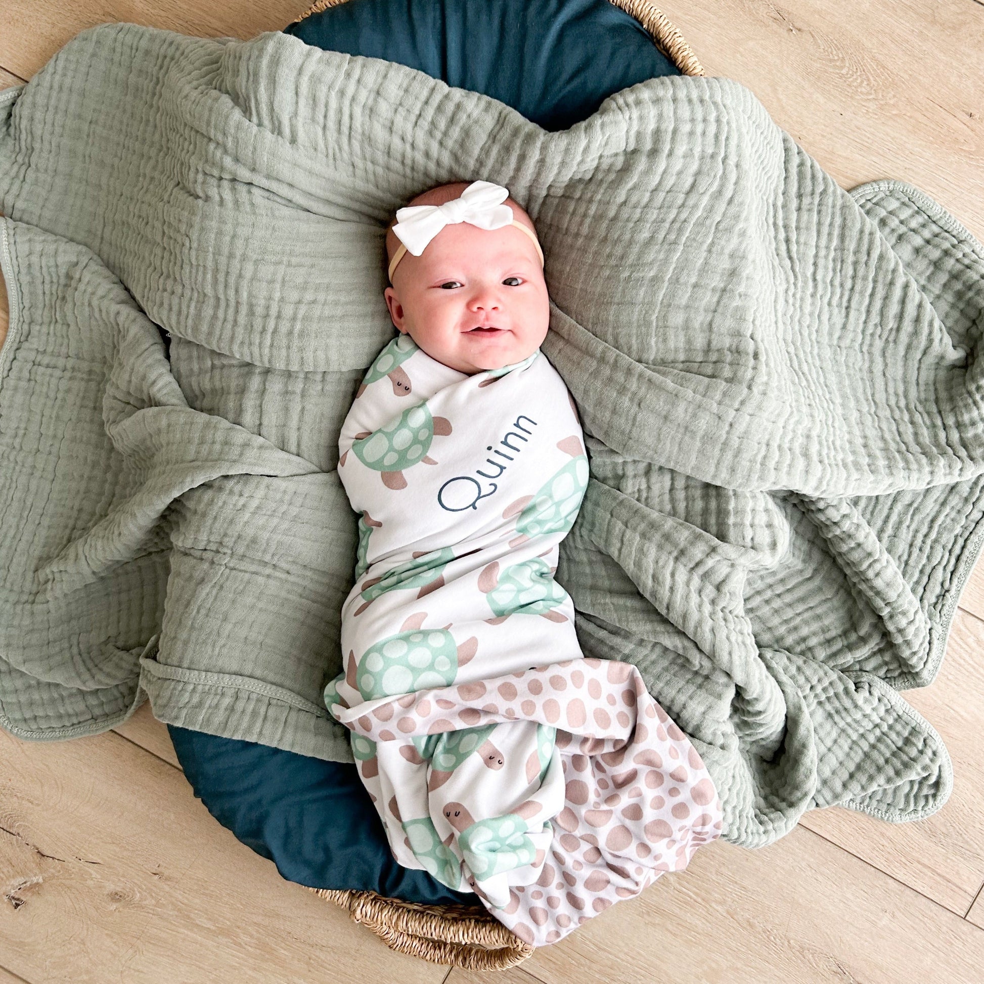 Personalized Swaddle Blanket | Under the Sea