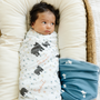 Personalized Swaddle Blanket | Baby Bear Meadow