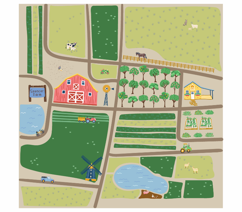 Personalized Play Blanket | Farm