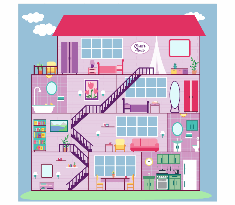 Personalized Play Blanket | Doll House