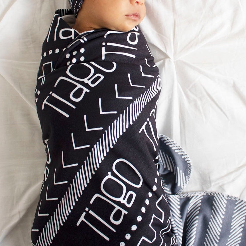 Personalized Swaddle Blanket | Tribal