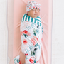 Personalized  Swaddle & Hat Set | Sweet Blooms