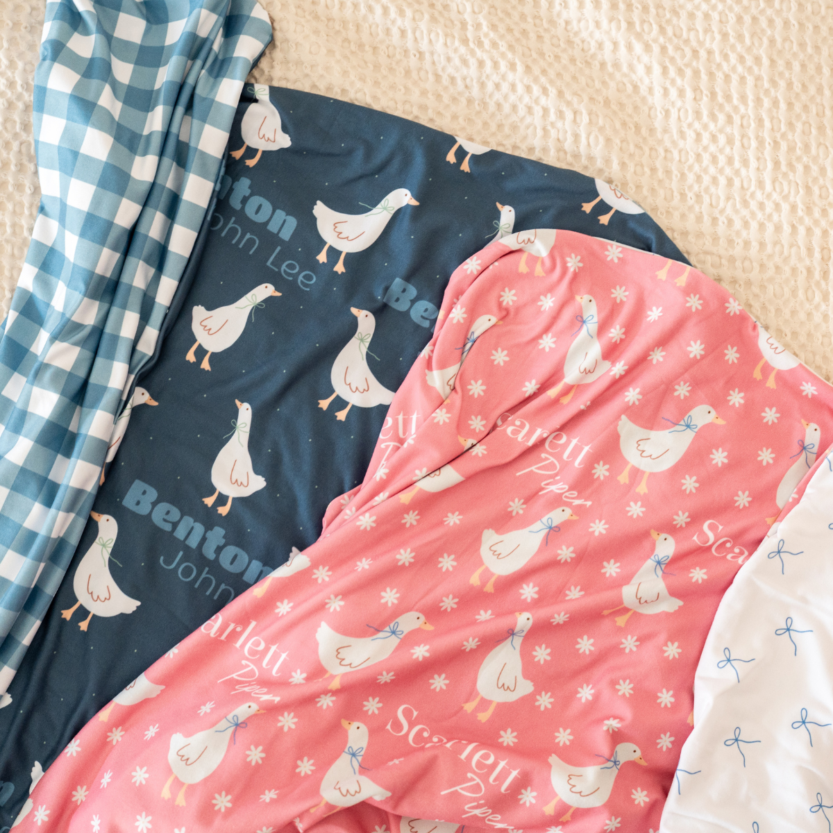 Personalized Swaddle & Hat Set | Silly Goose