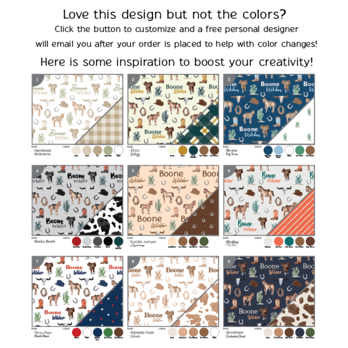 Personalized Pillow Case | Wild West