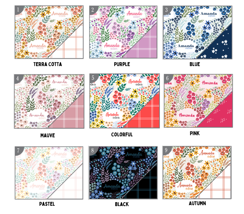 a bunch of different patterns on a sheet of paper