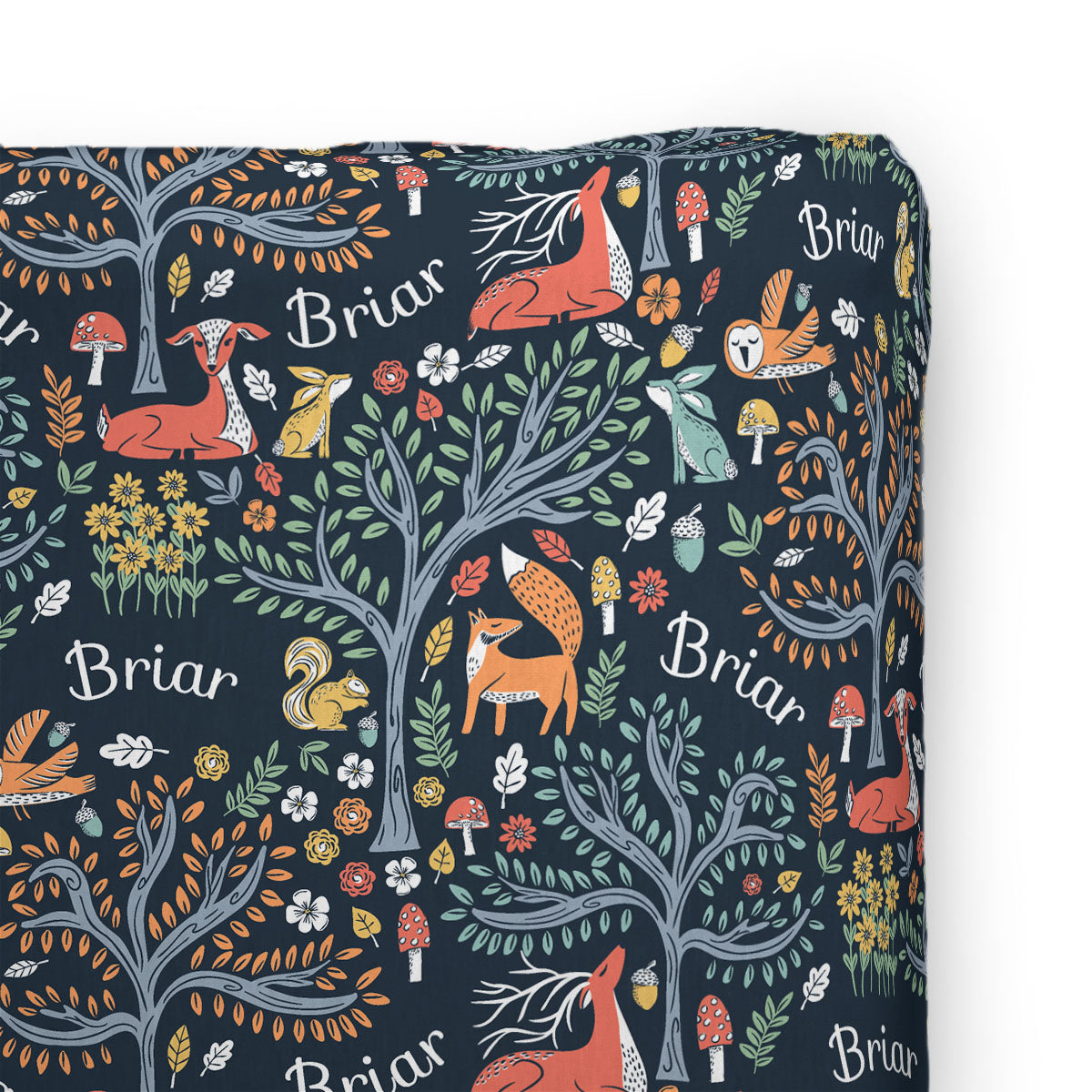 Personalized Changing Pad Cover | Midnight Meadow