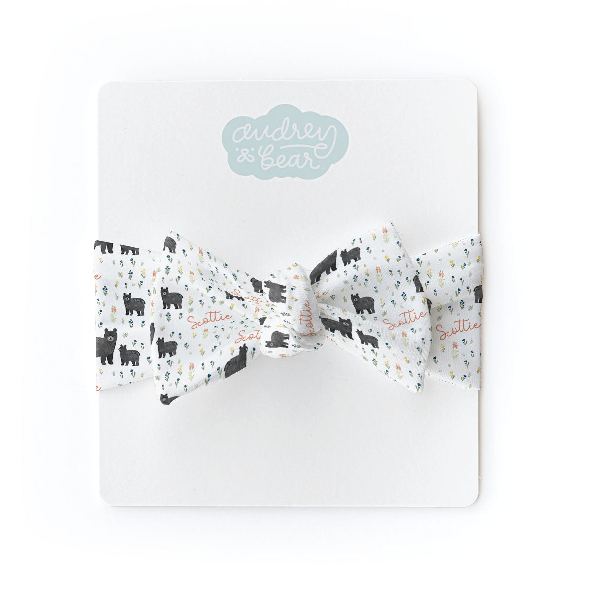 Personalized  Swaddle & Hat Set | Baby Bear Meadow