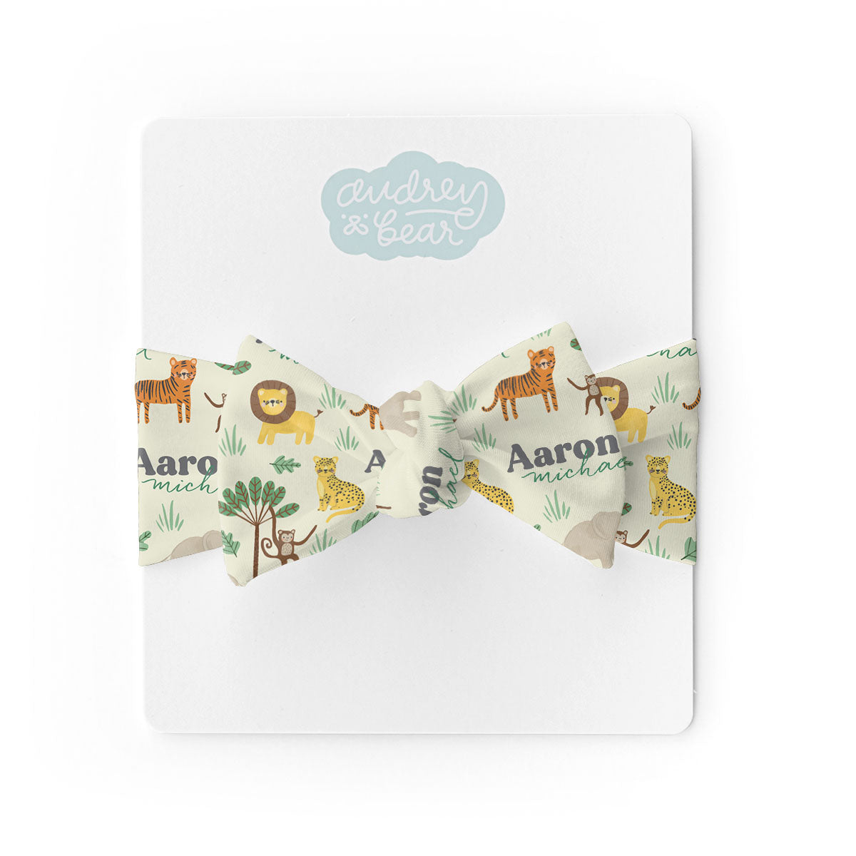 Personalized Swaddle & Hat Set | Jungle Safari