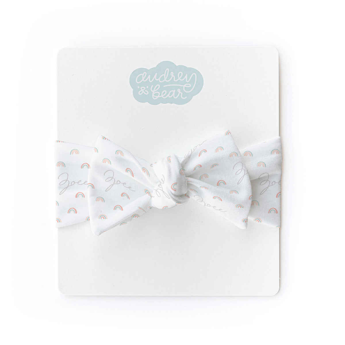 Personalized  Swaddle & Hat Set | Pastel Rainbows