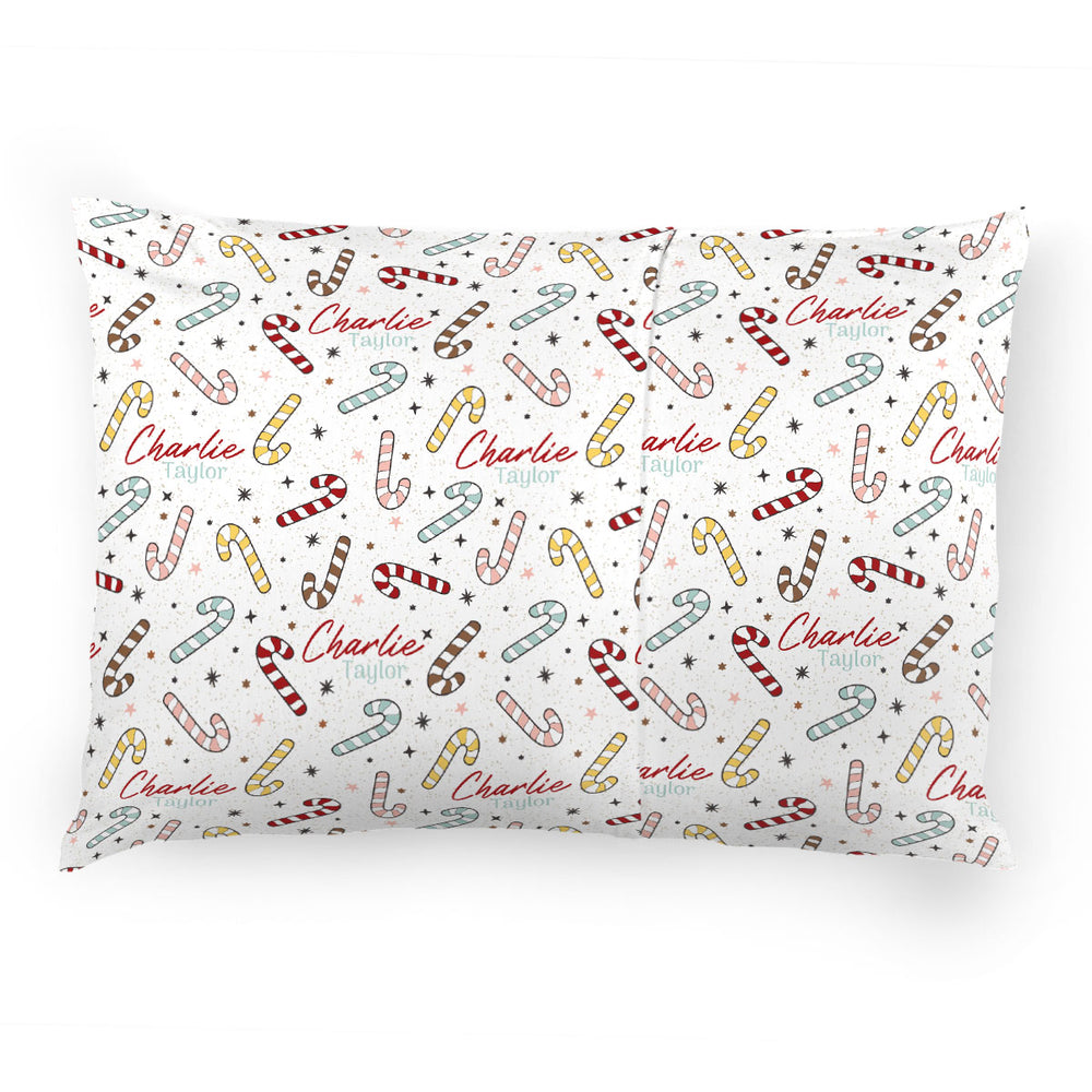 Personalized Pillow Case | Candy Cane Lane